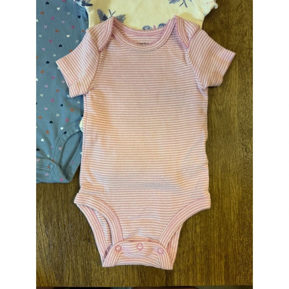 Carters Baby Girl 3 Months Shirts Bodysuits Clothes Short Sleeve Tees Bundle Lot